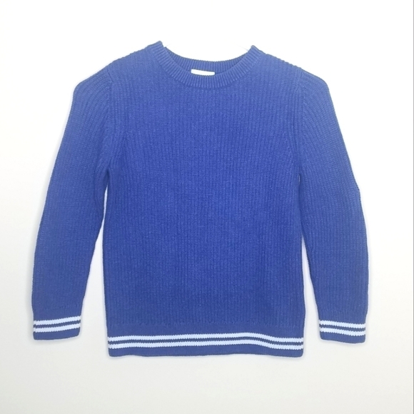 Hanna Andersson Knit Blue Cotton Sweater 120 6/7 - Picture 1 of 5